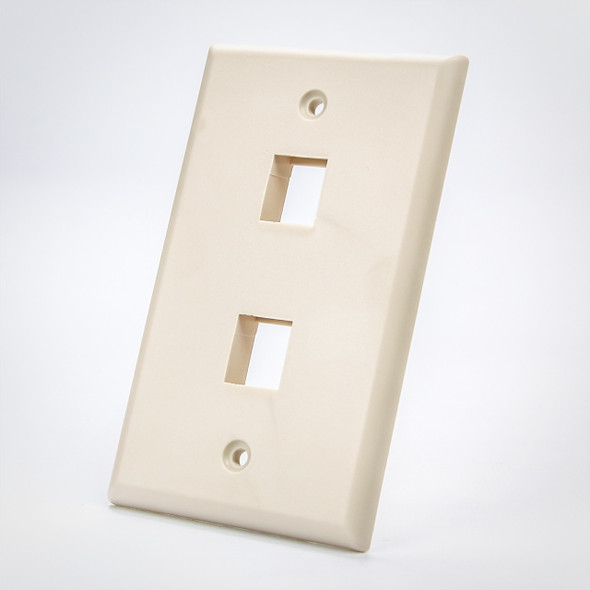 Keystone 2 Port Face Plate White - Comprehensive Connectivity Company