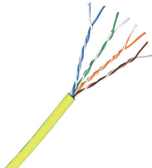 Cat 6 550 MHz UTP Stranded Yellow Bulk Cable 1000ft