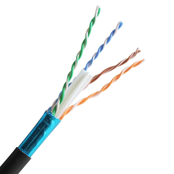 Cat 6 550 MHz Shielded Solid Blue Bulk Cable 1000ft