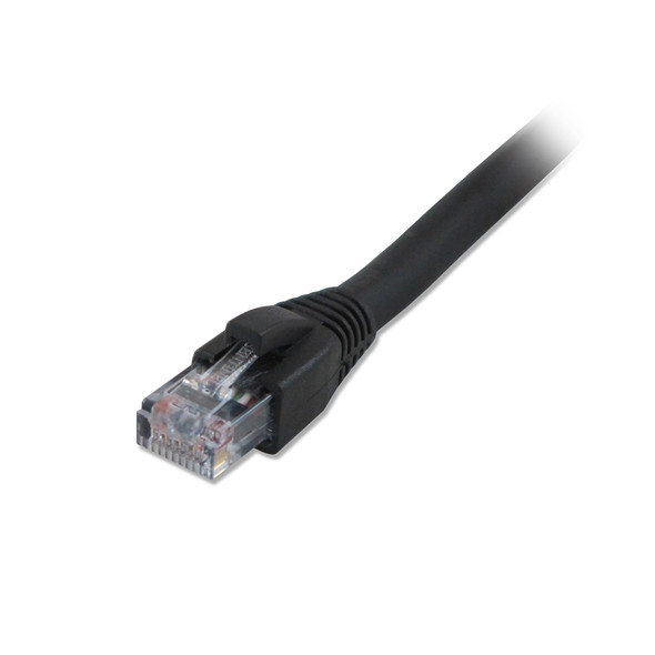 Cat6 Snagless Solid Shielded Black Patch Cable 100ft