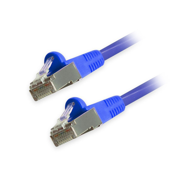 Cat6 Snagless Shielded Ethernet Cables, Blue, 1ft