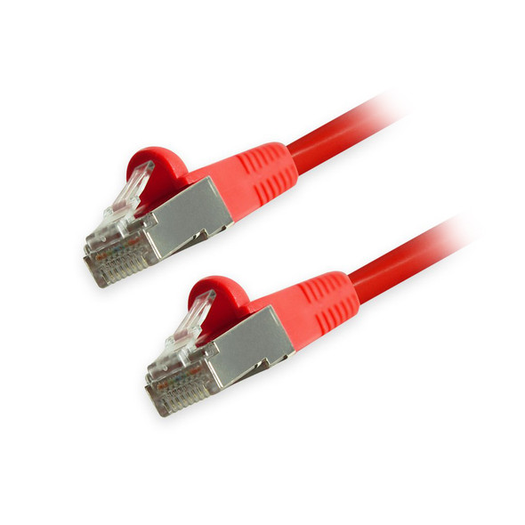Cat6 Snagless Shielded Ethernet Cables, Red, 1ft
