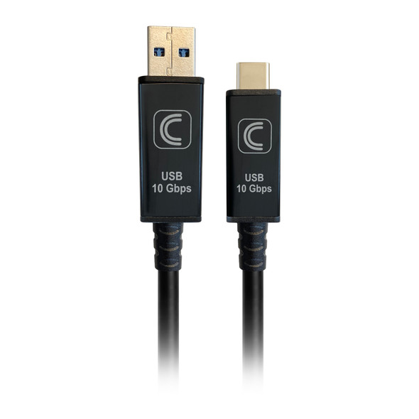 Pro AV/IT Integrator Series™ 10G (3.2 Gen 2) USB-A Male to USB-C Male AOC Active Plenum Cable 35ft