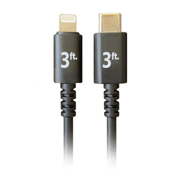 Pro AV/IT Lightning Male to USB A Male Cable Black 3ft