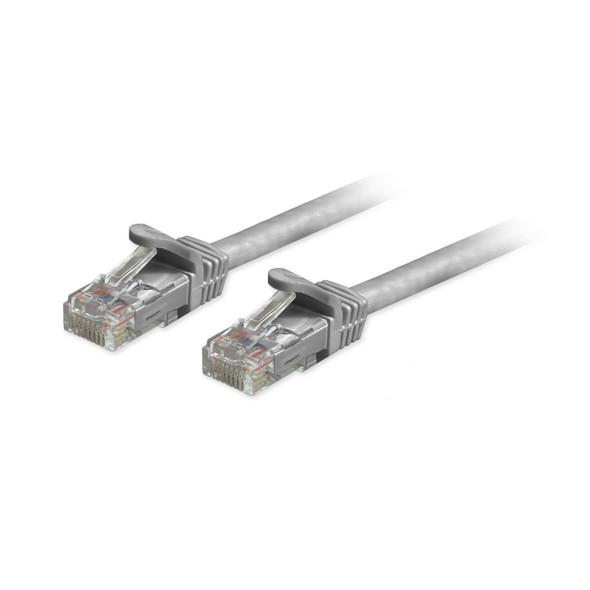 Cat6a Unshielded (UTP) Snagless Ethernet Patch Cable Grey 3ft