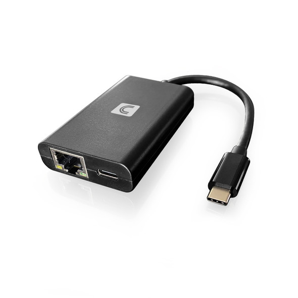 USB-C Male to Gigabit Ethernet with 60W Power Delivery Female Dongle Adapter Converter