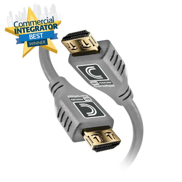 MicroFlex™ Pro AV/IT Integrator Series™ Certified Ultra High Speed 8K 48G HDMI Cable with ProGrip™ Graphite Grey 6ft