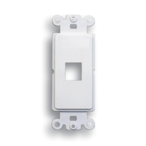 Keystone Decorator Wallplate 1 Hole White