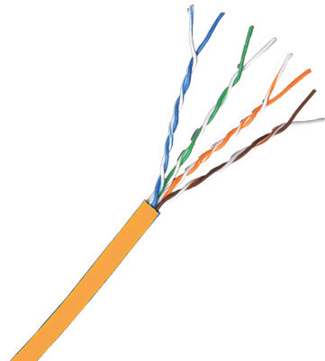 Cat 5e 350MHz Solid Orange Bulk Cable 1000ft