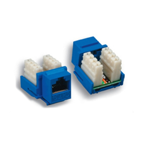 CAT5e Punchdown Keystone Jack 90 degree Blue