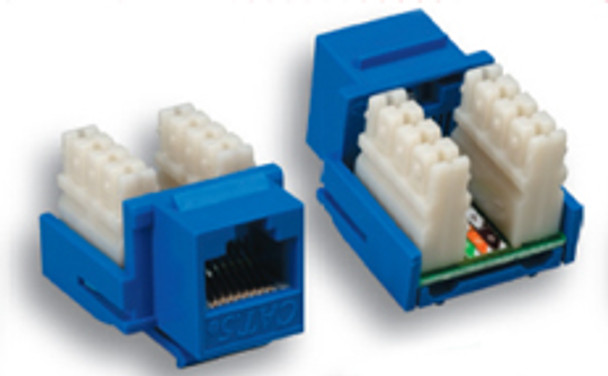 CAT6 Punchdown Keystone Jack 90 degree Blue