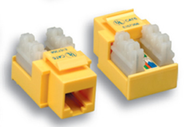 CAT6 Punchdown Keystone Jack 90 degree Yellow