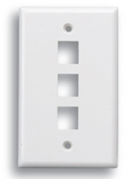 Keystone 3 Port Face Plate White