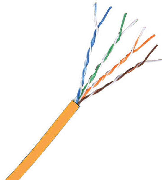 Cat 6 550 MHz UTP Solid Orange Bulk Cable 1000ft