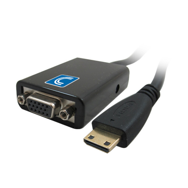 HDMI C Male to VGA Female with Audio Converter Dongle Adapter