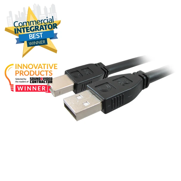 Pro AV/IT Integrator Series™ Active USB-A Male to USB-B Male USB Extension Cable 40ft