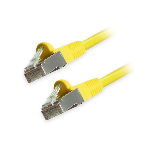 Cat6 Snagless Shielded Ethernet Cables, Yellow, 1ft