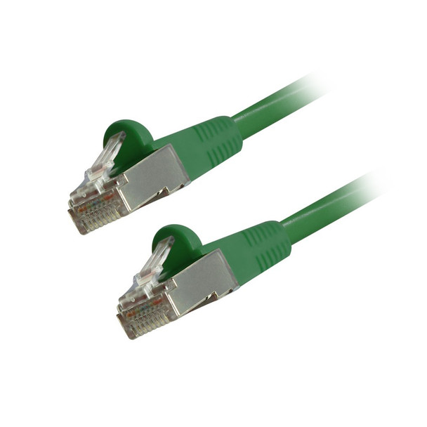 Cat6 Snagless Shielded Ethernet Cables, Green, 7ft