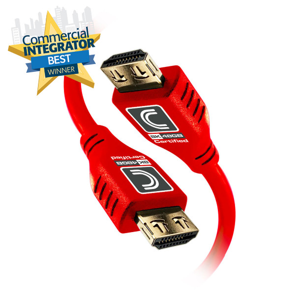 MicroFlex™ Pro AV/IT Integrator Series™ Certified Ultra High Speed 8K 48G HDMI Cable with ProGrip™ Red 3ft