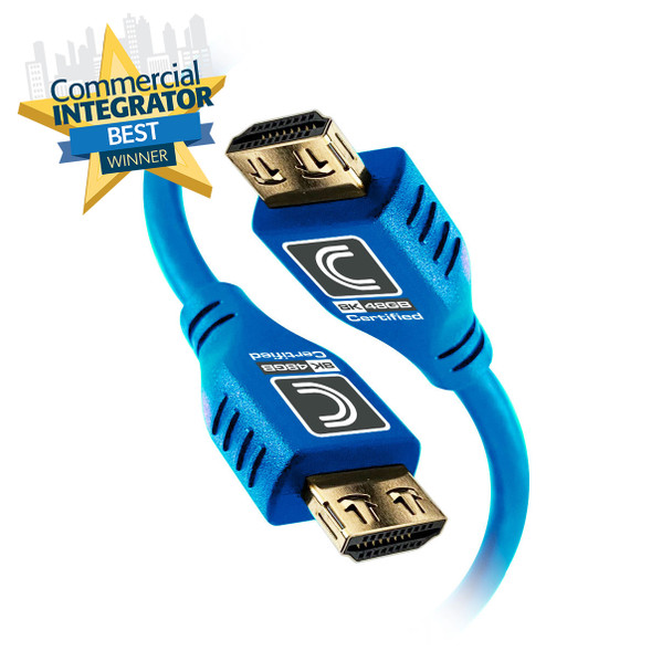MicroFlex™ Pro AV/IT Integrator Series™ Certified Ultra High Speed 8K 48G HDMI Cable with ProGrip™ Cool Blue 3ft
