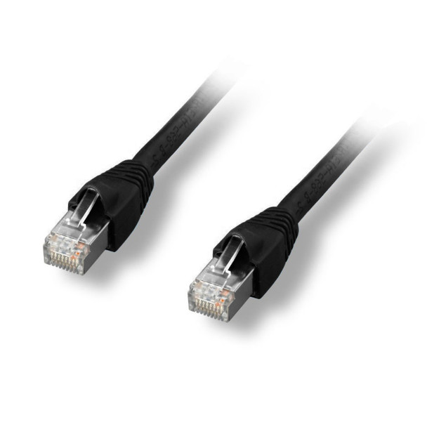 CAT6A Shielded Patch Cable Black 75ft