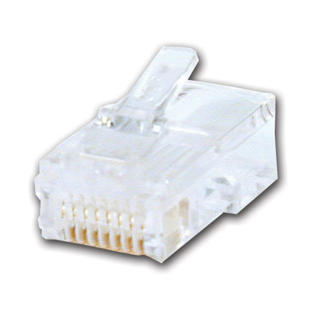 RJ45 Cat 6 Male Connector 50u gold plated