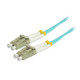 10M 10Gb LC/LC Duplex 50/125 Multimode Fiber Patch Cable - Aqua
