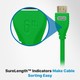 Exclusive SureLength™ indicators on the HDMI connector heads make it easy to organize for installations