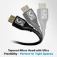 Tapered Micro Head with Ultra-Flexibility-Perfect for Tight Spaces