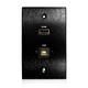 HDMI and USB-B 2.0 Pass-Through Single Gang Black Aluminum Wall Plate with Pigtail