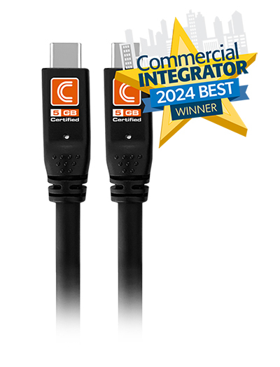 Comprehensive Integrator Series™ USB-C Cables Win 2024 Commercial Integrator BEST Award