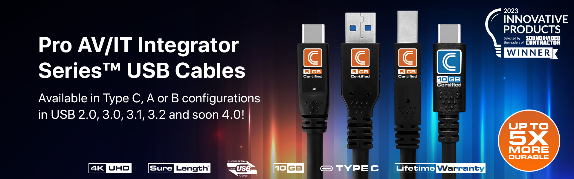 Pro AV/IT Integrator Series™ Certified UltraFlexible USB 10G C to C
