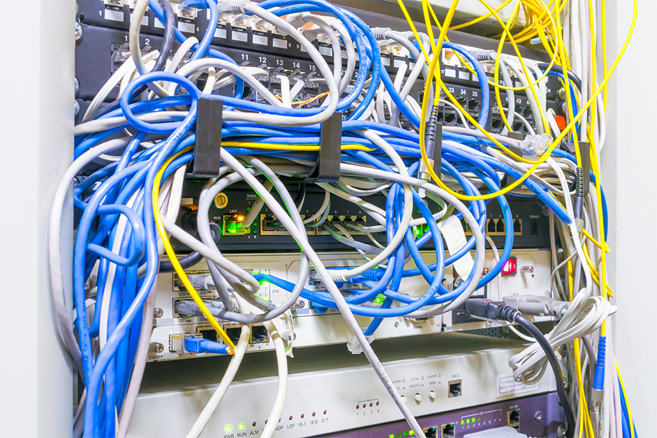 Messy unstructured cabling