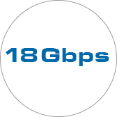 Up to 18Gbps transfer speeds