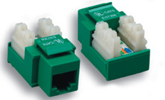 CAT6 Punchdown Keystone Jack 90 degree Green