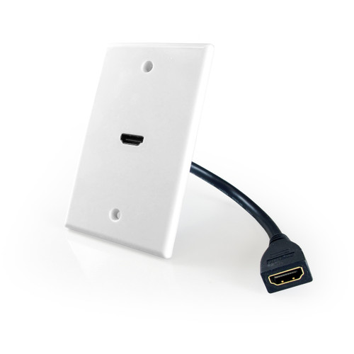 Comprehensive HDMI Dual-Pigtail Wall Plate (White) WP-HM2PT B&H