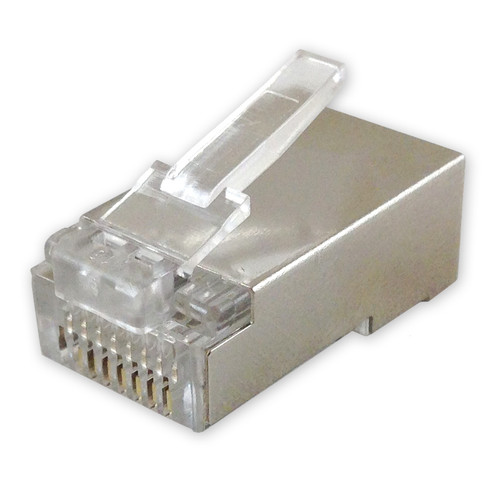 Computer Plug Rj 45 RJ-45 Shielded plug, 50u gold plated, 8 position, 8 conductor computer ...