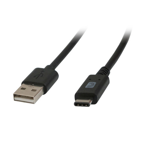 Câble de rechargement court USB-C male à male, 0,5 pi, noir