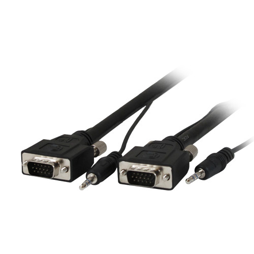 Pro AV/IT Series VGA w/Audio HD15 pin Plug to Plug Cable 100ft