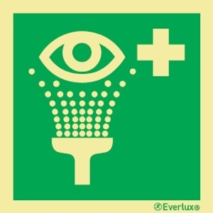 Everlux Self-adhe 400x400 Eyewash station sign | IMPA 334152