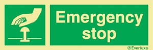 Everlux 300x100 emerg. stop sign complem. text | IMPA 334179