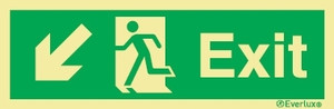 Everlux 600x200 Exit sign-progress down left | IMPA 334406