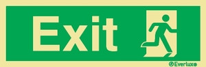Everlux 400x150 Exit sign (right hand side) | IMPA 334411