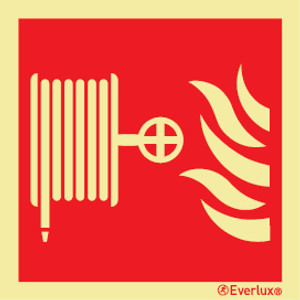 Everlux Self-adhe 200x200 Fire hose reel sign  | IMPA 336102