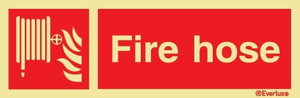 Everlux 300x100 Fire hose sign  | IMPA 336144