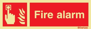 Everlux 300x100 Fire alarm sign | IMPA 336141
