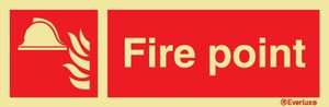 Everlux 400x120 Fire point sign  | IMPA 336147