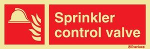 Everlux 400x120 Sprinkler control valve sign  | IMPA 336153
