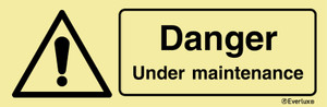 Everlux Self-adh 400x150 Danger under mainten. | IMPA 337547