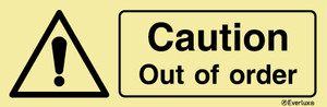 Rigid plastic 300x100 Caution out of order | IMPA 337566